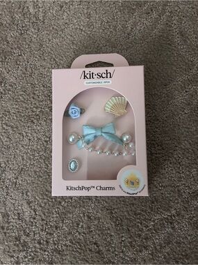 Kitsch Light Blue Pearl & Bow  Hair Charm Set